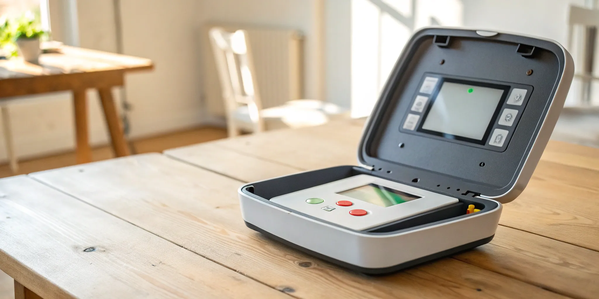 AED for sale with display and controls.