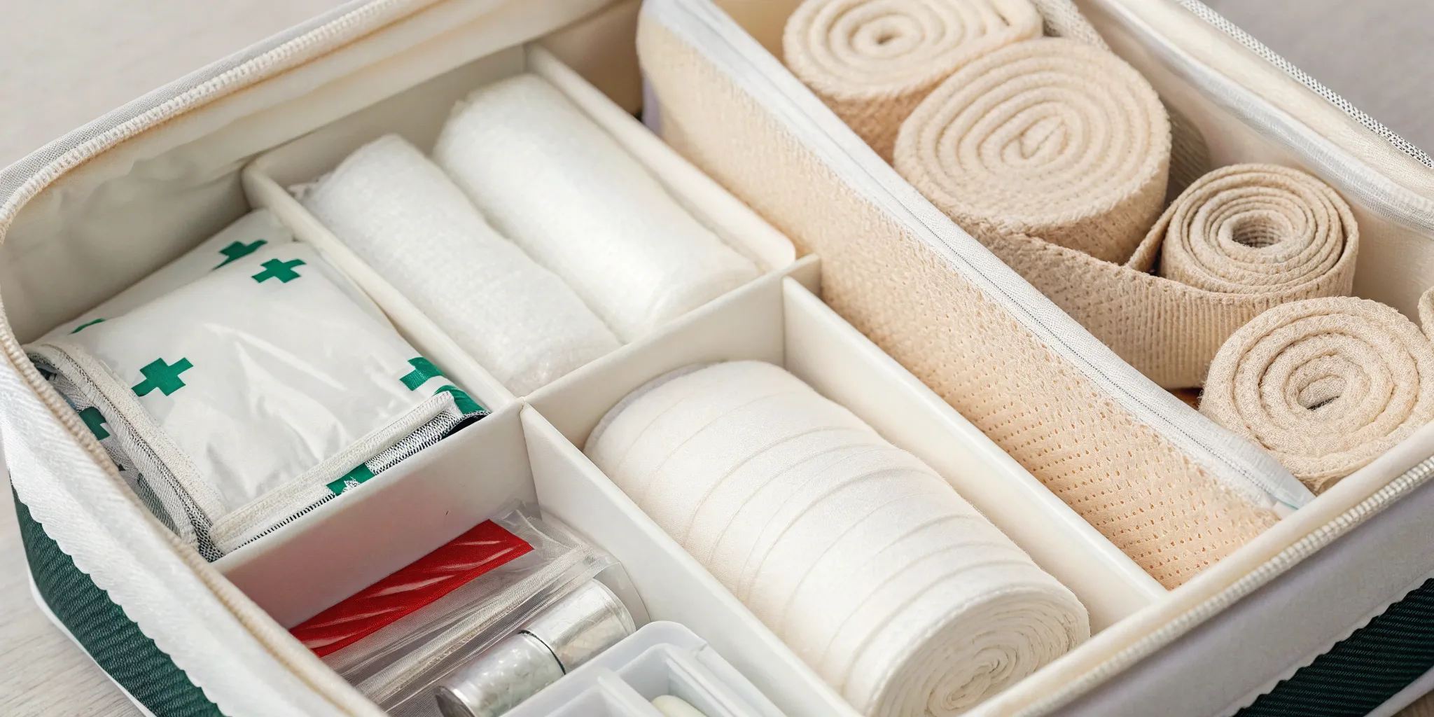 A complete ANSI compliant first aid kit with essential supplies for workplace safety.