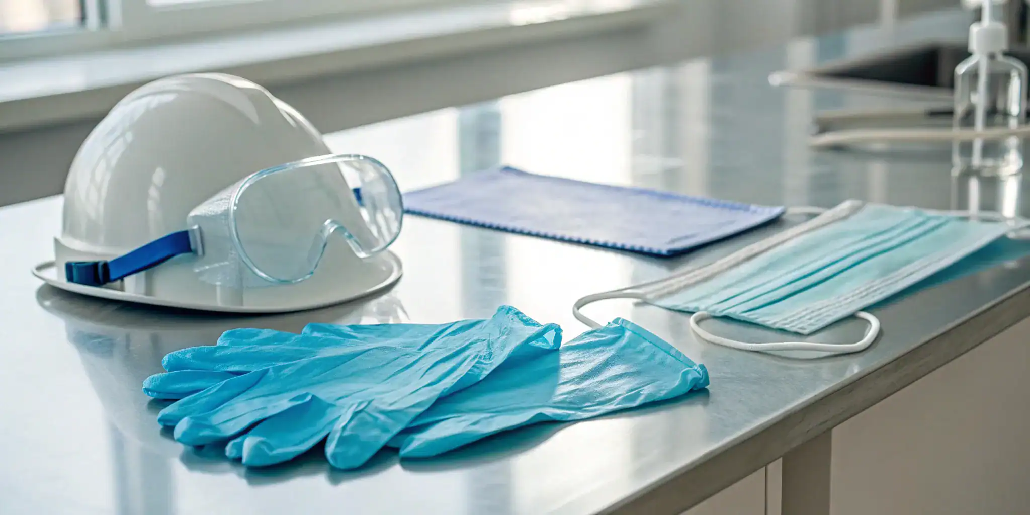 Medical courier PPE for HIPAA and bloodborne pathogens certification.