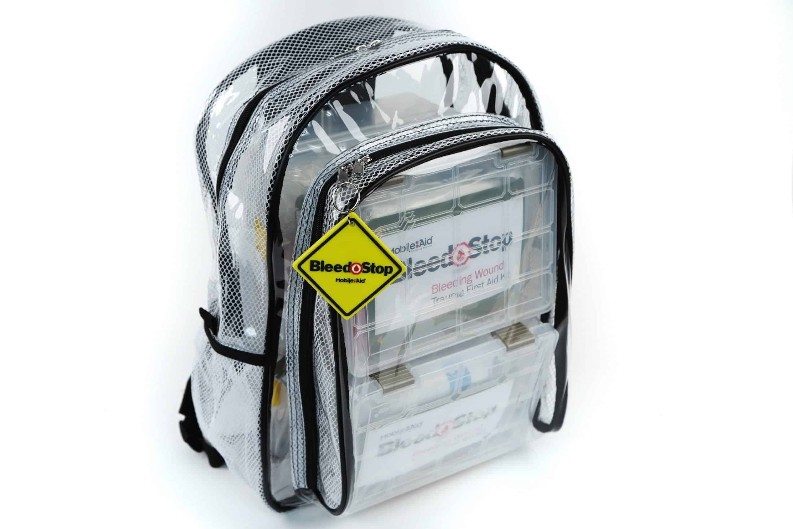 Clear-View™ BleedStop High Capacity Backpack Kit with 12 Bleeding Control Throw Packs 4 Clear-View™ BleedStop High Capacity Backpack Kit with 12 Bleeding Control Throw Packs 4 | CPR1
