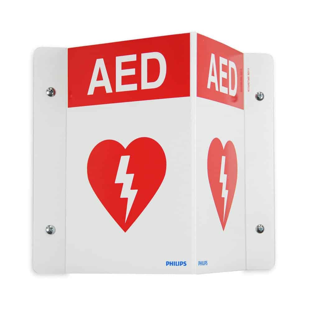Philips AED Wall Sign (Red)