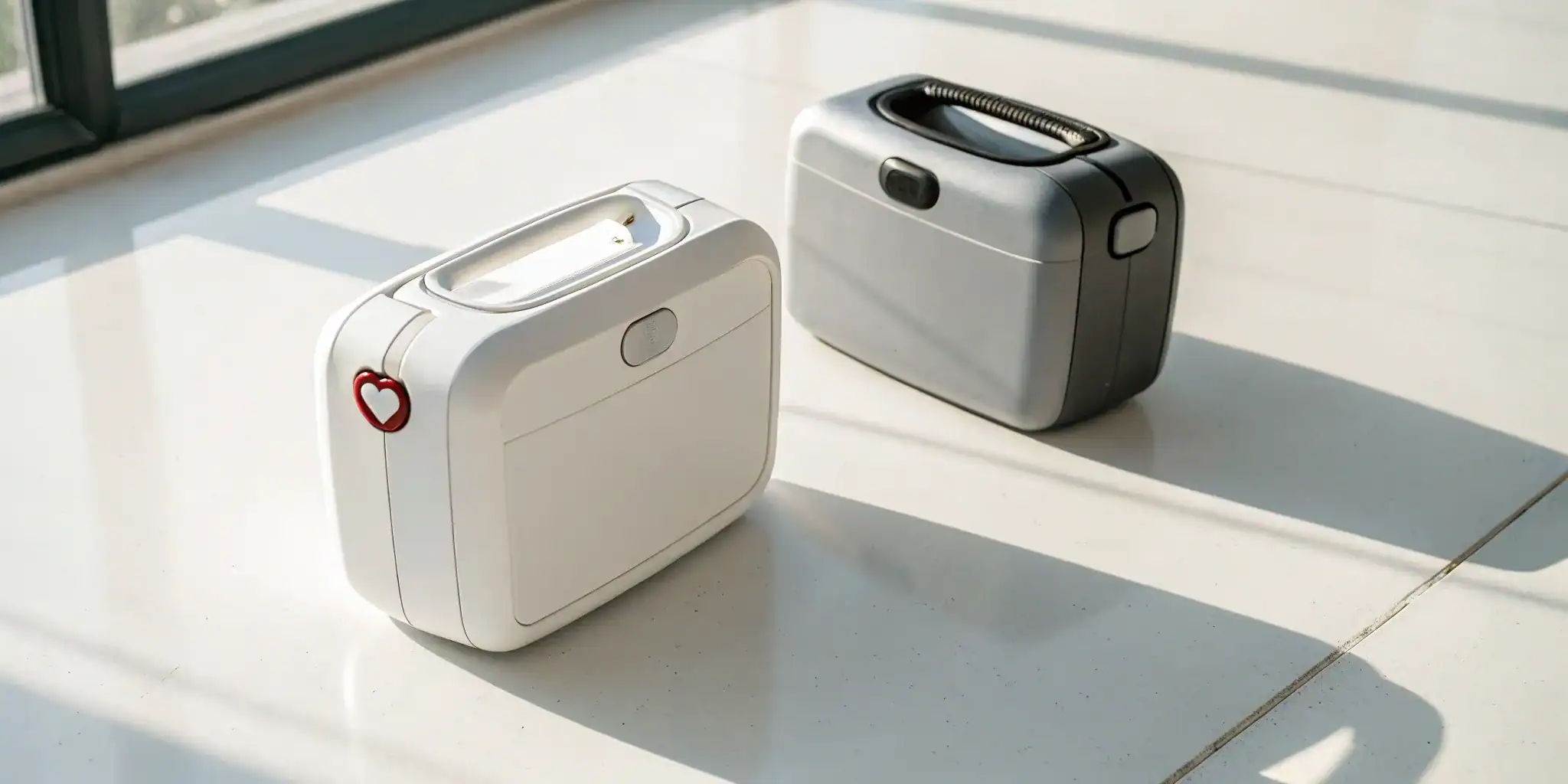 Side-by-side comparison of the HeartSine Samaritan 350P and 360P AEDs.