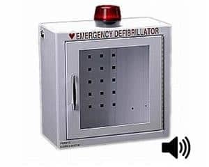 Compact AED Cabinet with Alarm & Strobe