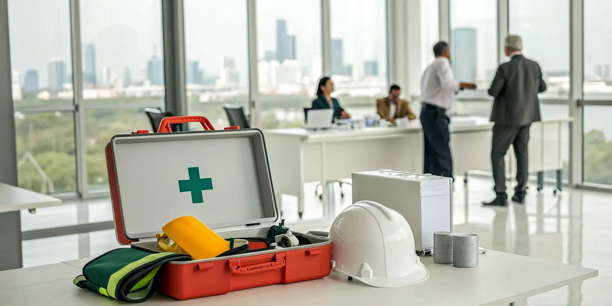 An office first aid station, part of the best corporate first aid training programs.