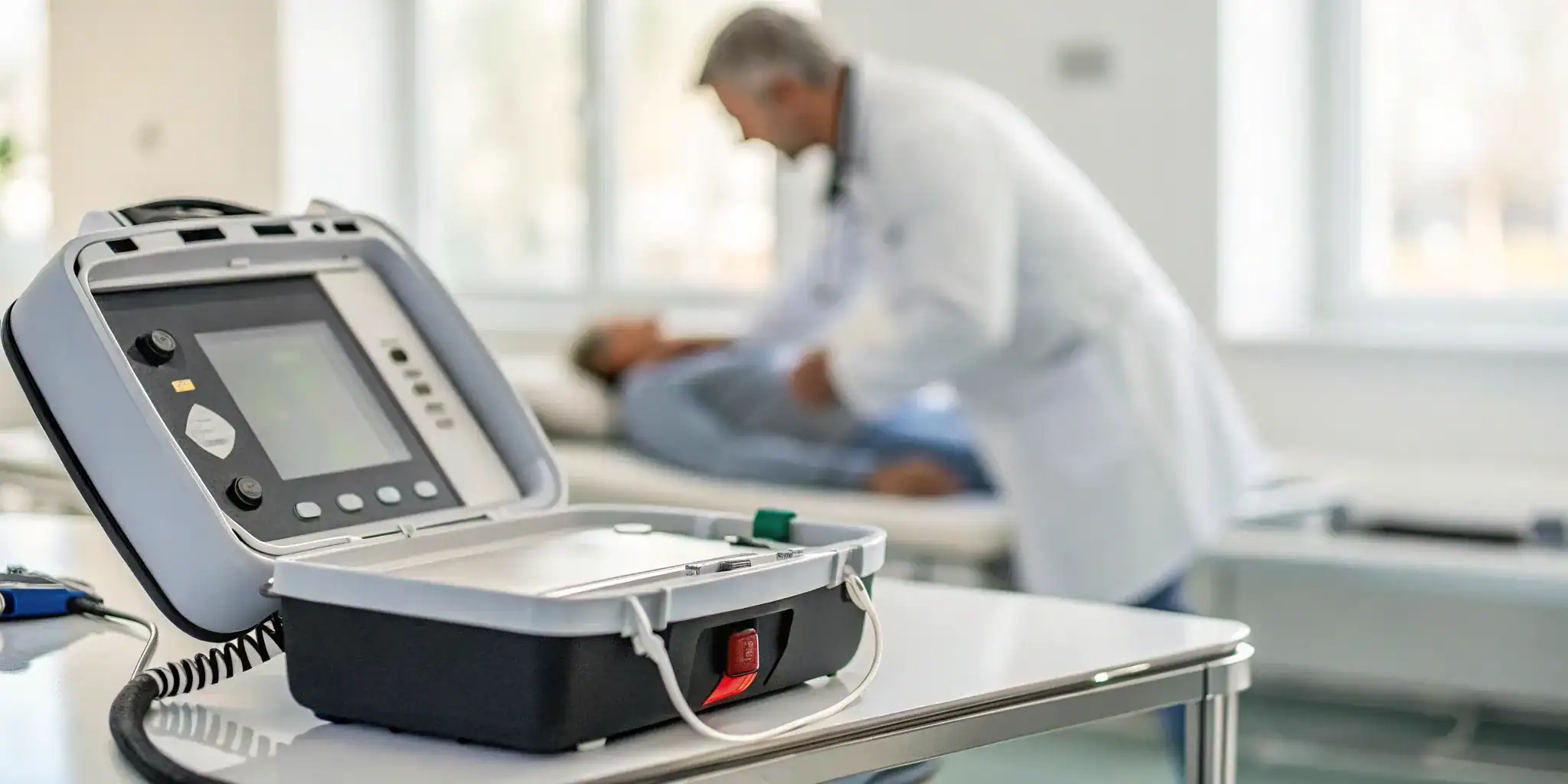 A physician providing an AED oversight service.