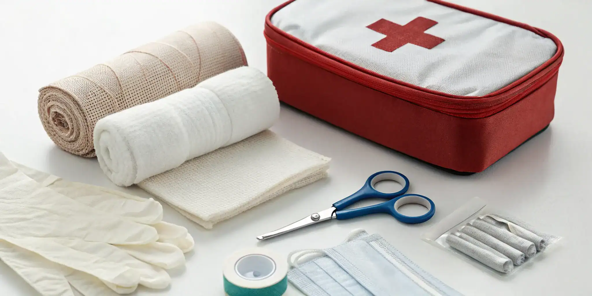 A workplace first aid kit used by employees with valid first aid certification.